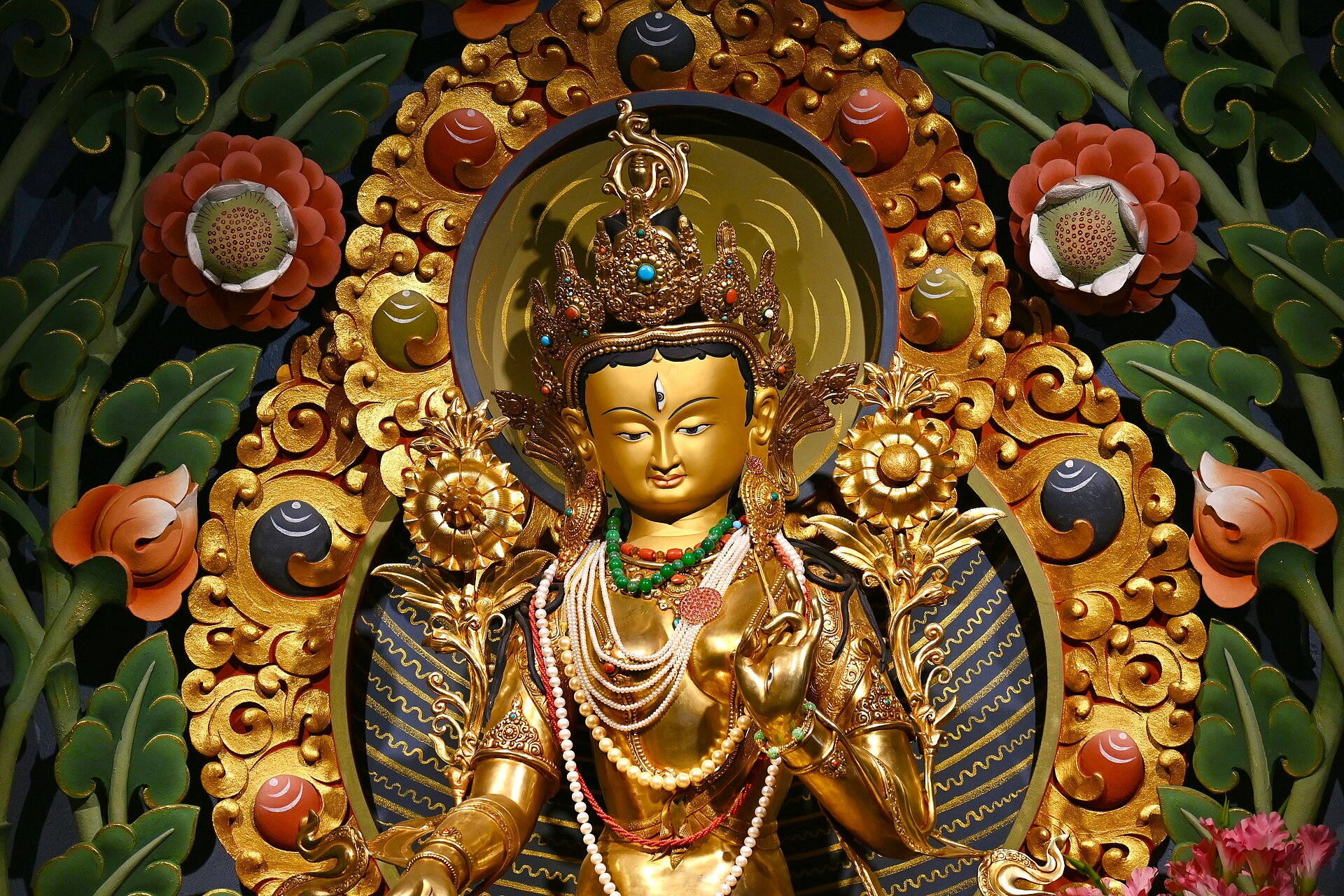 Ein Buddha in der Gonjang Monastery in Gangtok
