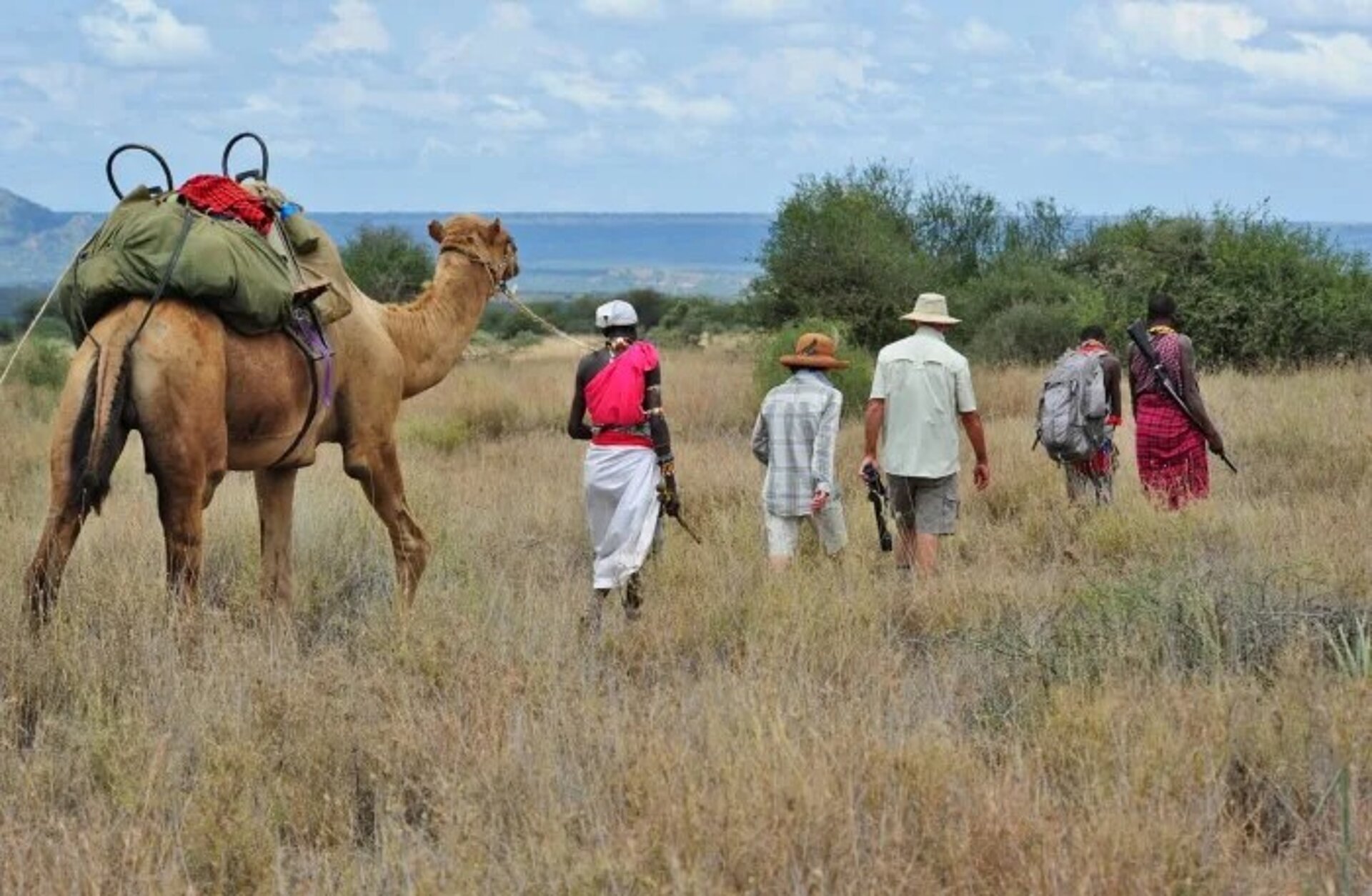 Kamel Wanderungen mit Ranger in Kenia