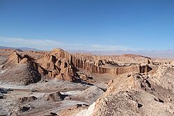 Mondtal, bizarre mondähnliche Landschaft in der Atacama Wüste