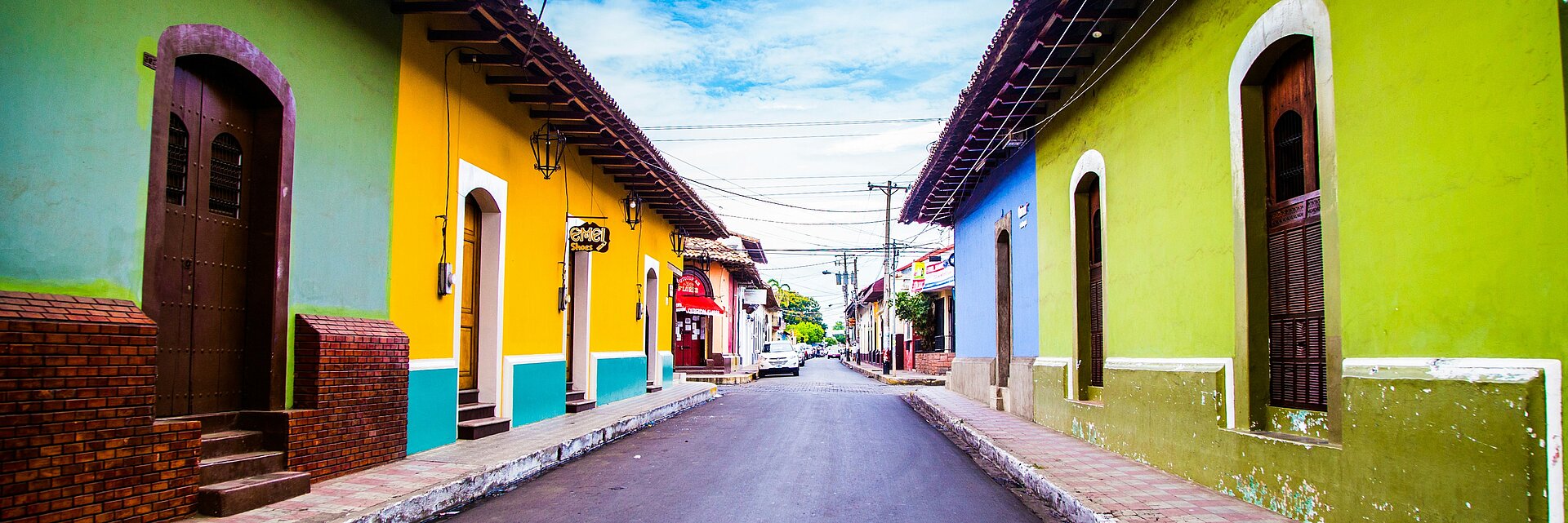 Bunte Straße in Nicaragua