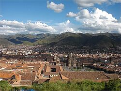 Cuzco Stadt von oben