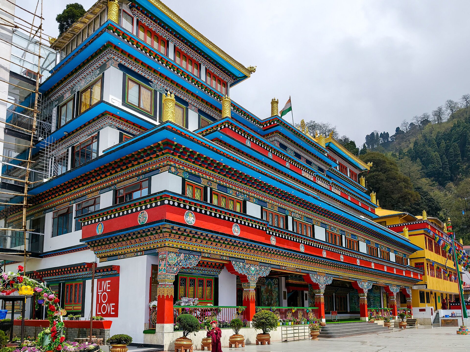 Schön beschmücktes Haus in Darjeeling