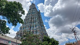 Der Meenakshi-Tempel in Madurai, welcher der Göttin Parvati und Shiva geweiht ist.
