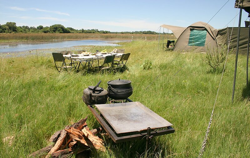 Mini-Gruppe Botswana Komfort Camping Safari